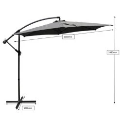 Best reviews of 🔥 Australia Sale - Marquee 3m Charcoal Cantilever Umbrella 😀 -Marquee Sales Store 103187e8b64849239d0426bc08f85ed1