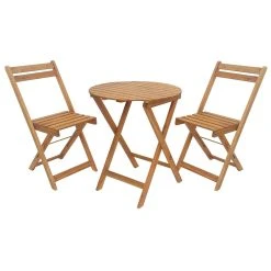 Best deal 🌟 Marquee 3 Piece Timber Folding Bistro Setting Other - To Australia 🎉