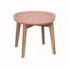 Wholesale 👏 Australia Only - Marquee Terracotta Ceramic Side Table With Timber Legs ❤️