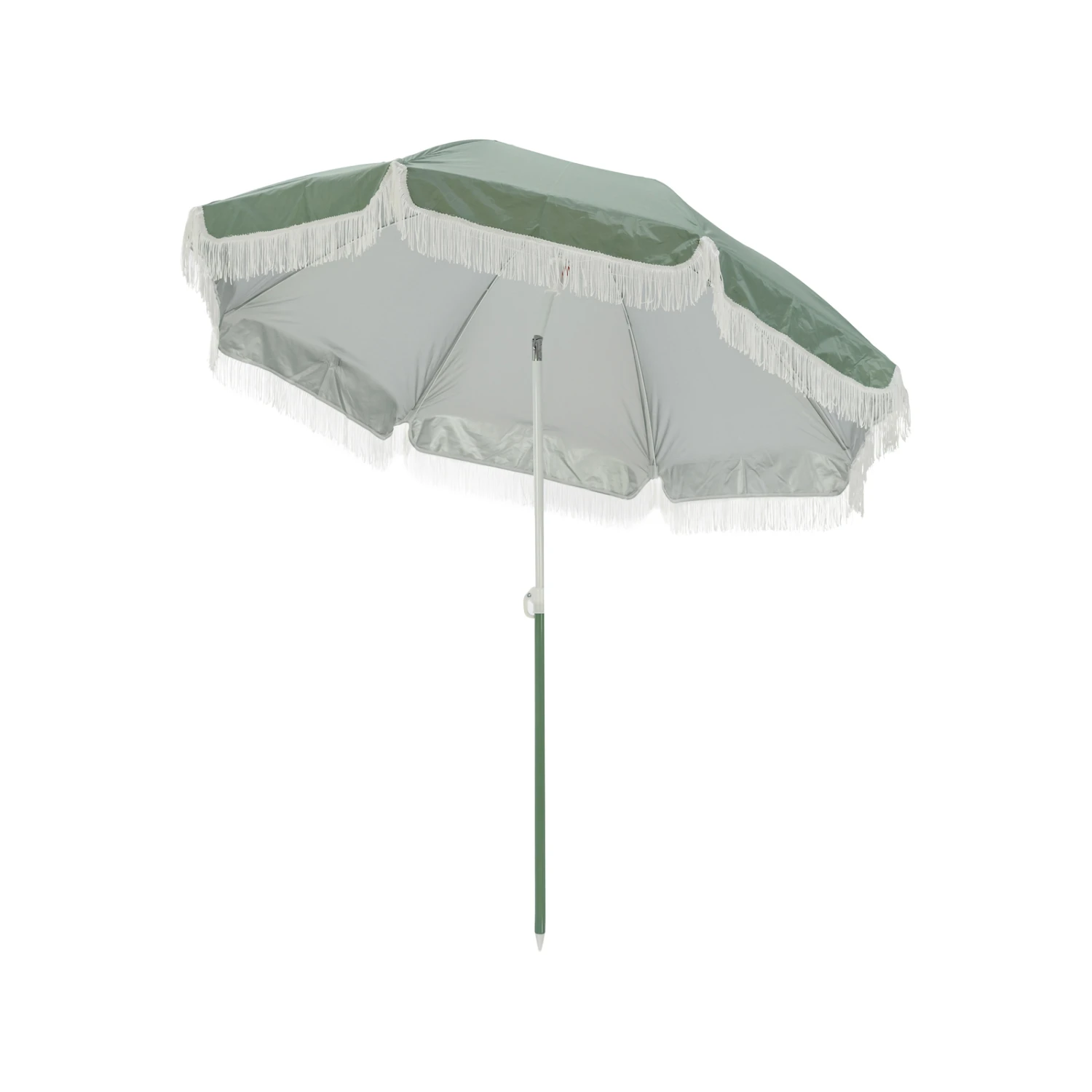 Outlet ✨ Marquee 1.6m Solid Green Beach Umbrella With Tassels Solid Green Bay - To Australia 🎉 2 Outlet ✨ Marquee 1.6m Solid Green Beach Umbrella With Tassels Solid Green Bay - To Australia 🎉 - Image 2