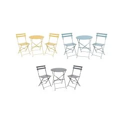 Best Sale 👍 Australia Only - Marquee Grey 3 Piece Troca Steel Bistro Setting 😍 -Marquee Sales Store 4fa2f1dd2bfc4423a520a1b91aa86012