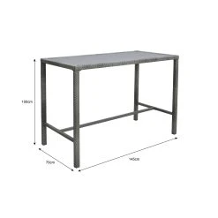 Best reviews of 💯 Australia Only - Marquee 145 X 70cm Bayfield Wicker Bar Table Other ✨ -Marquee Sales Store 5f3f9b20062c4cbfa6ba3000576c00fd