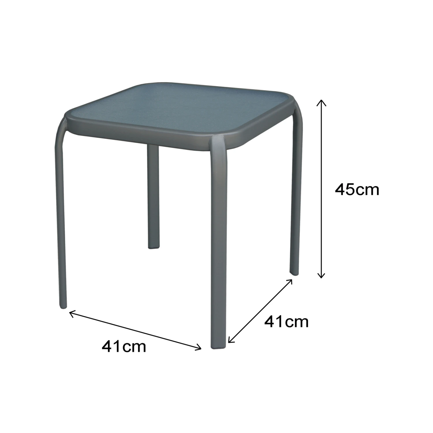 Brand new ๐ Australia Sale - Marquee Square Glass Top Steel Side Table Charcoal โญ 2 Brand new ๐ Australia Sale - Marquee Square Glass Top Steel Side Table Charcoal โญ - Image 2