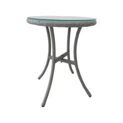 Flash Sale ❤️ Marquee 3pcs Steel Rattan Glass Setting Grey Other - To Australia 😉 -Marquee Sales Store 6ff5679a93a246cdb7142c2ee7dc0323