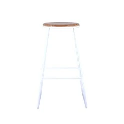 Best Sale ✨ Australia Only - Marquee Industrial Acacia Bar Stool White ✨