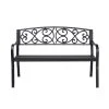 Flash Sale 🥰 Australia Sale - Marquee 1.2m Black Steel And Cast Iron Mimosa Ornate Bench 🔥