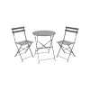 Best Sale 👍 Australia Only - Marquee Grey 3 Piece Troca Steel Bistro Setting 😍