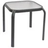 Brand new 👍 Australia Sale - Marquee Square Glass Top Steel Side Table Charcoal ⭐