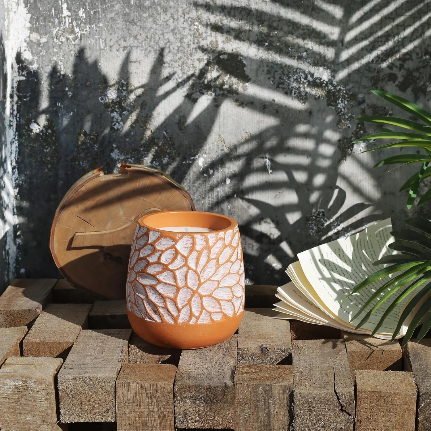 Wholesale ✔️ Australia Sale - Marquee 112 X 112mm Terracotta Pattern Cement Citronella Candle ✨ 2 Wholesale ✔️ Australia Sale - Marquee 112 X 112mm Terracotta Pattern Cement Citronella Candle ✨ - Image 2