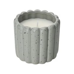 Brand new 🥰 Australia Sale - Marquee 118 X 118mm Pinstripe Grey Freckle Ceramic Citronella Candle 👍