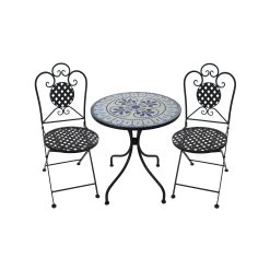 Best deal โค๏ธ Australia Sale - Marquee Blue 3 Piece Mosaic Tile Bistro Setting โจ