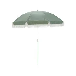 Outlet ✨ Marquee 1.6m Solid Green Beach Umbrella With Tassels Solid Green Bay - To Australia 🎉