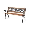 Buy ⭐ Australia Sale - Marquee Cast Iron Back Timber Bench Natural / Verdigris 🧨